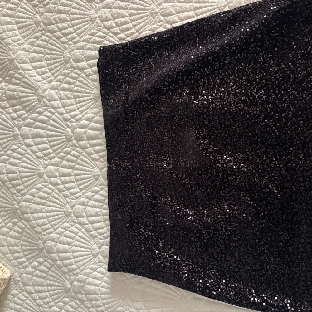 Zara Black Sequin Mini Skirt